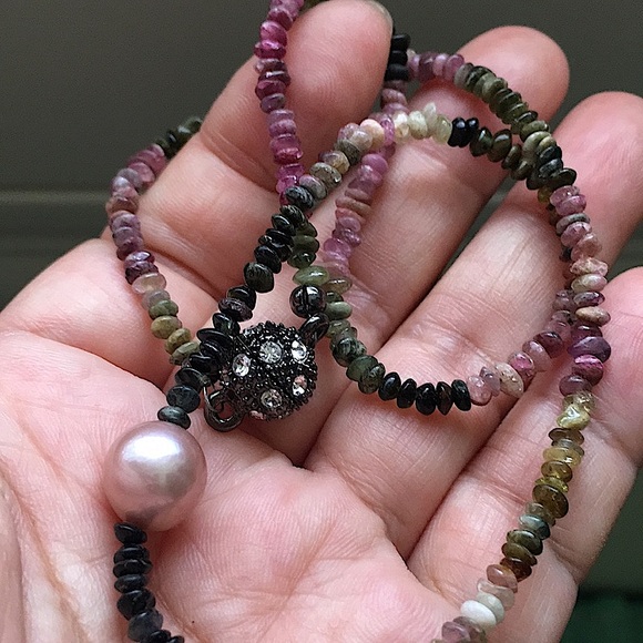 🖤Gemstone beaded handmade necklace
